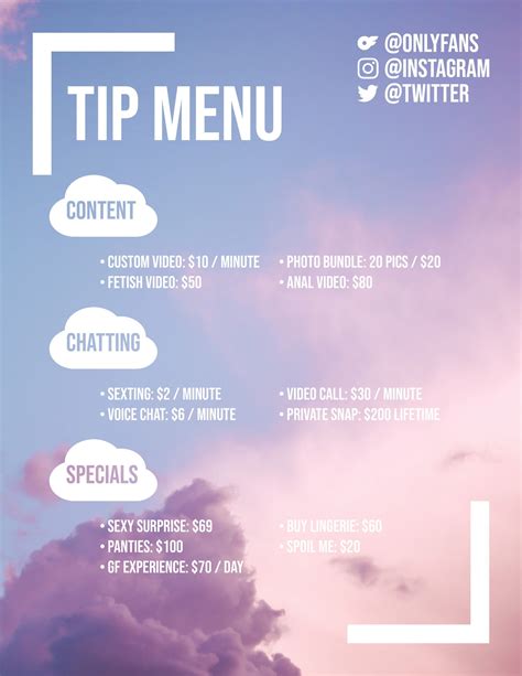 tip menu ideas|OnlyFans Tip Menu Ideas: How To Get More Tips